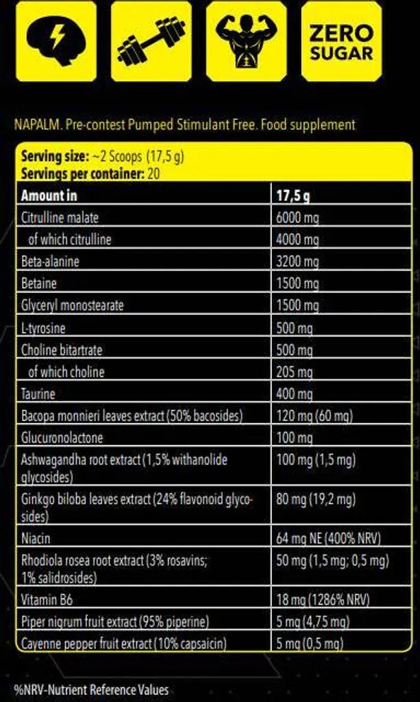 FA Xtreme Napalm Pumped Stim Free 350g