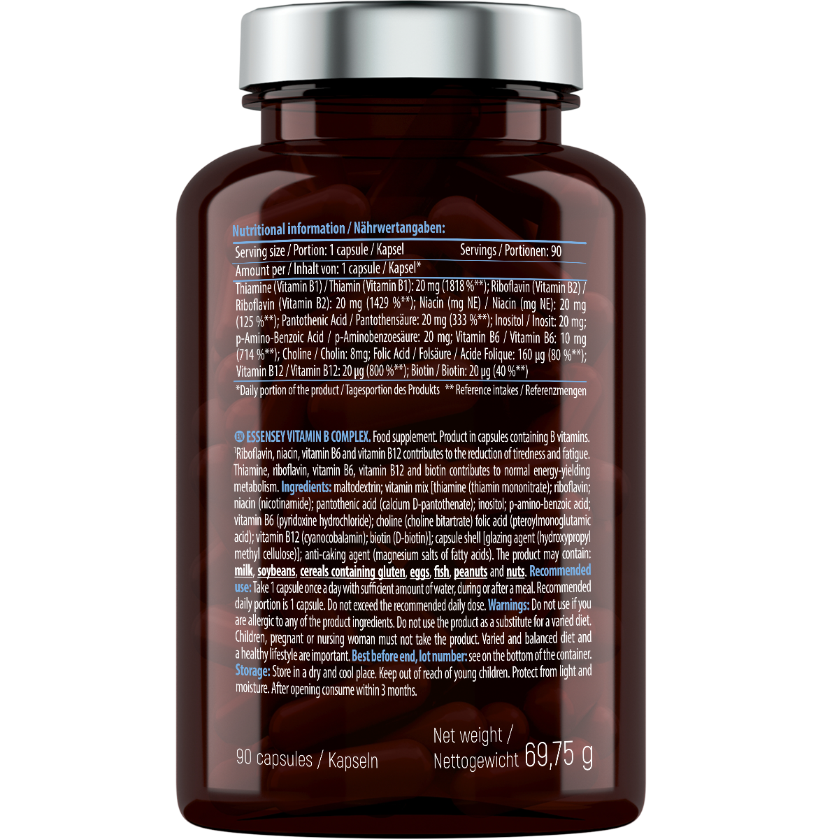 Essensey Vitamin B Komplex 90 Kapseln