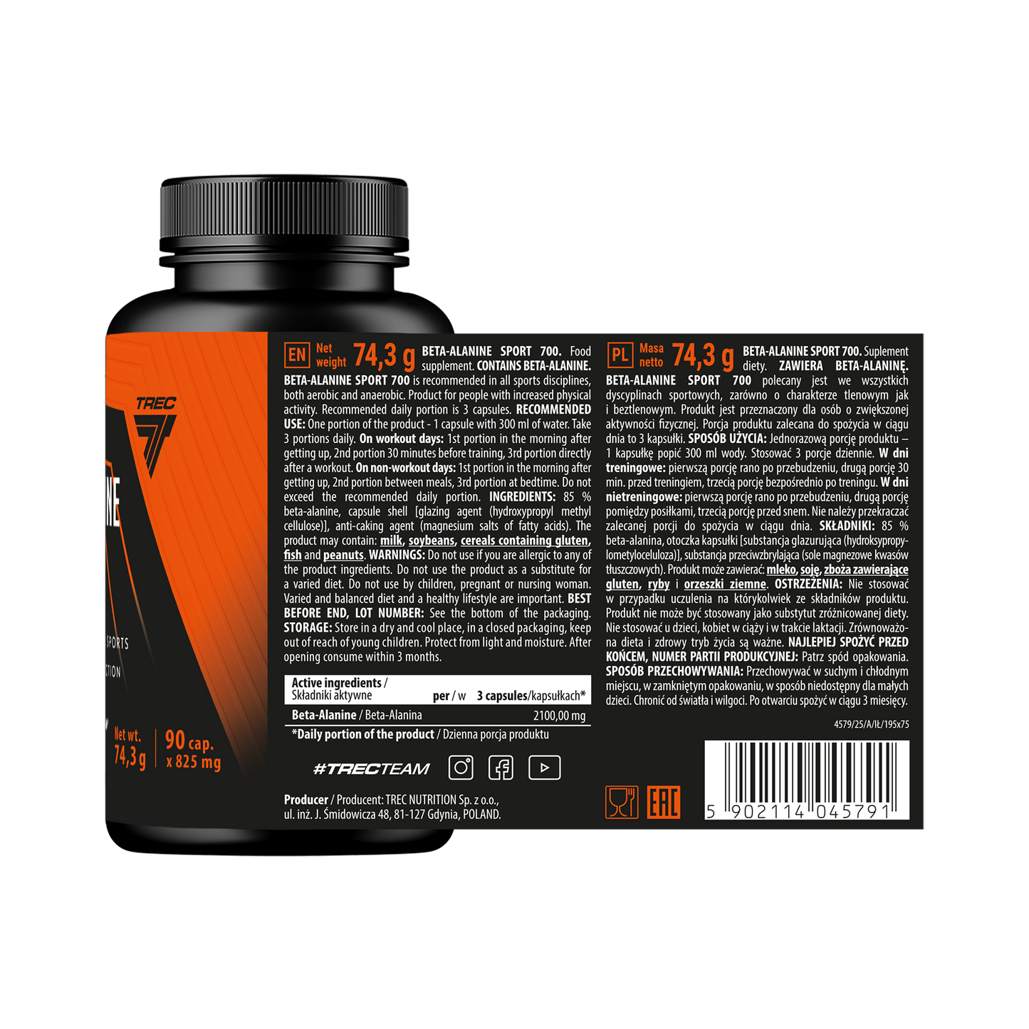TREC Beta-Alanine 700 90 Kapseln