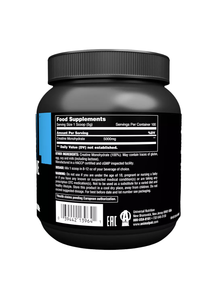 Universal Nutrition Animal 100% pure Creatine Monohydrate 500g