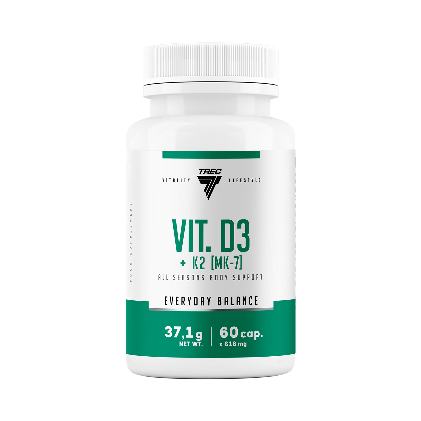 TREC Vit D3+K2 (MK-7) 60 Kapseln