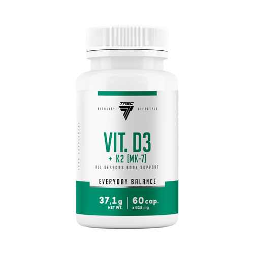 TREC Vit D3+K2 (MK-7) 60 Kapseln