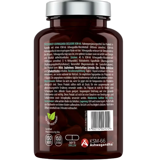 Essensey Ashwagandha Exclusive KSM-66 90 Kapseln