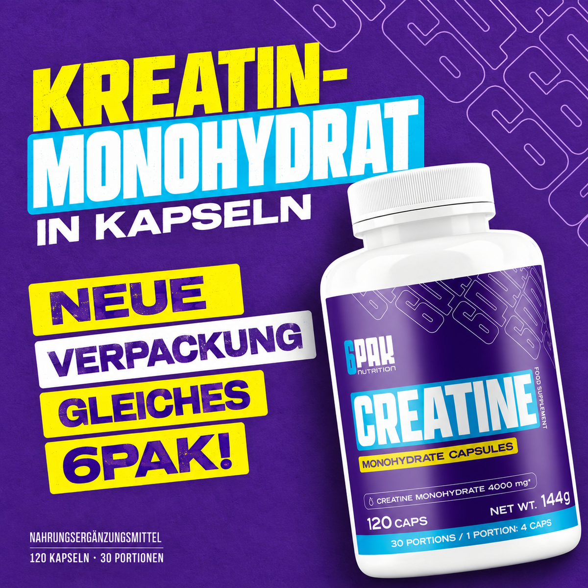 6PAK Creatine caps 120 Kapseln