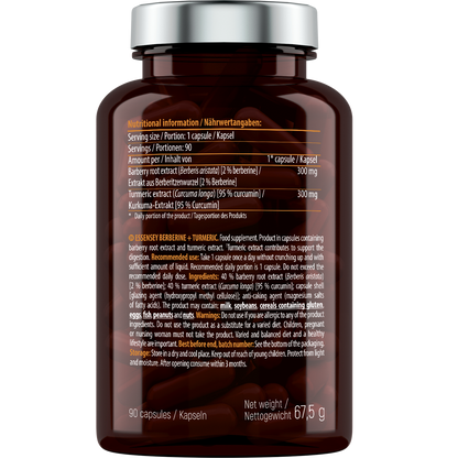 Essensey Berberine + Turmeric 90 Kapseln
