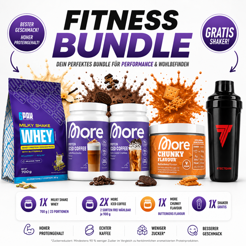 Fitness Bundle – Milky Shake Whey + More Protein Iced Coffee + Chunky Flavour