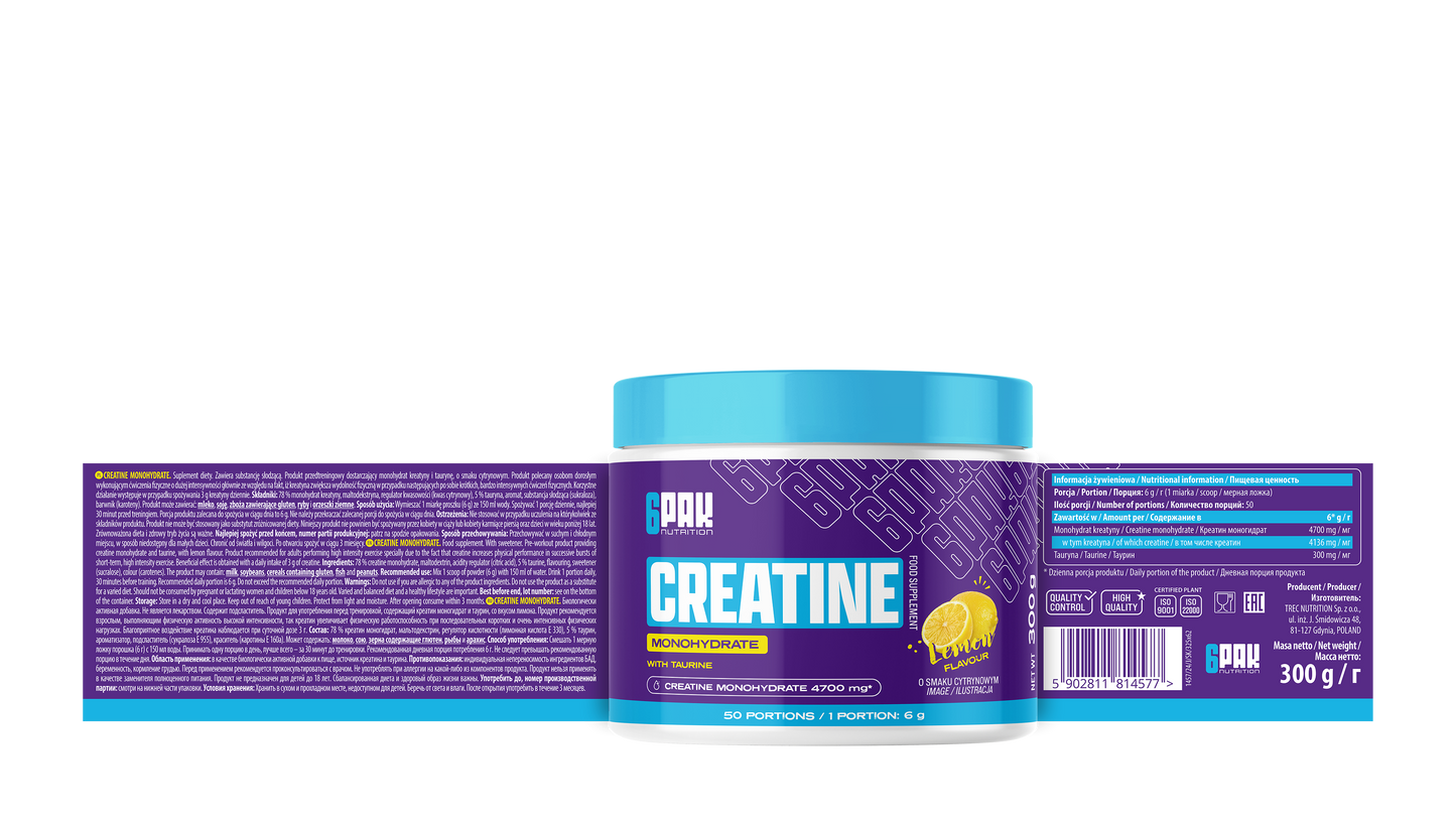 6PAK Creatine Monohydrate 300g