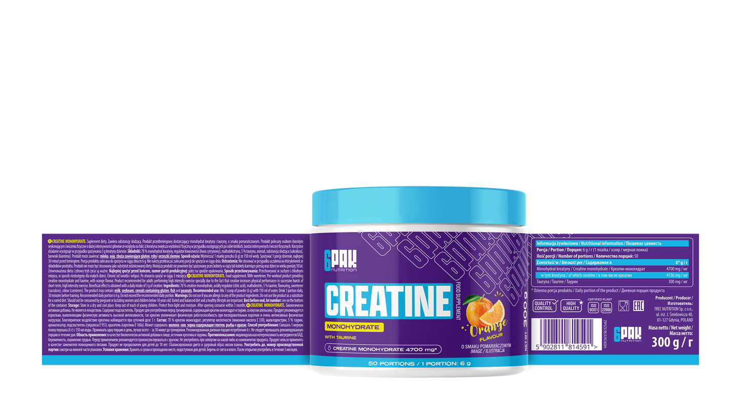 6PAK Creatine Monohydrate 300g