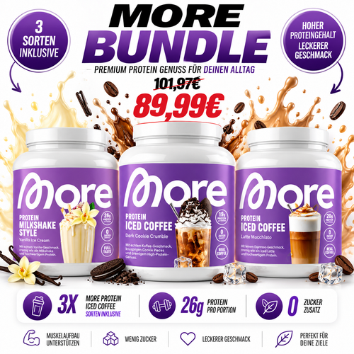 More Nutrition Protein und Coffee – 3er Bundle | Sorten frei wählbar