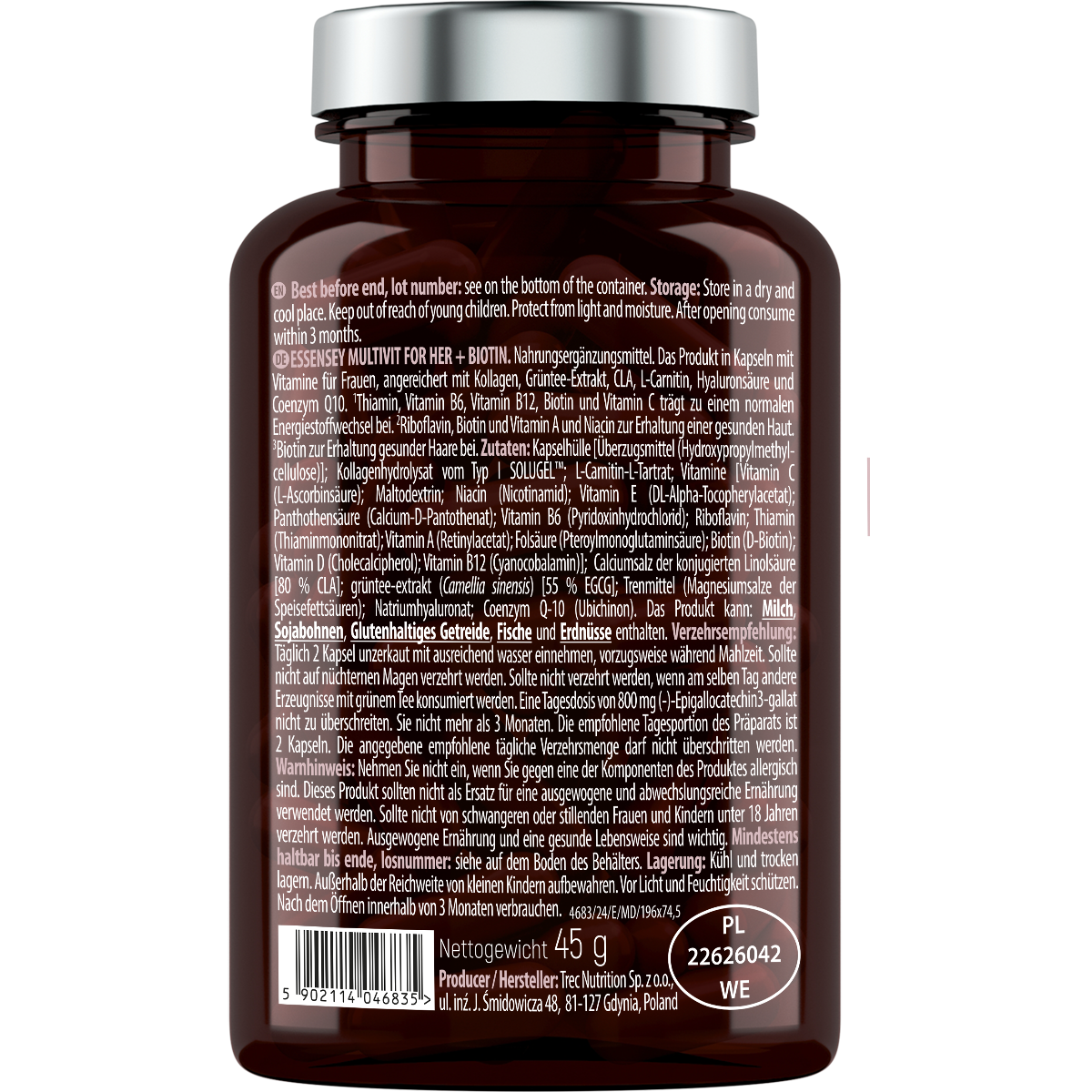 Essensey Multivitamin for Her + Biotin 90 Kapseln