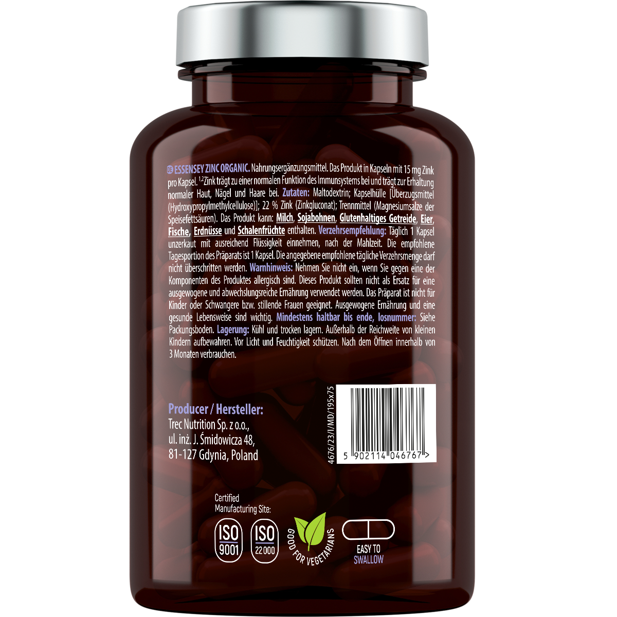 Essensey ZINC Organic 120 Kapseln