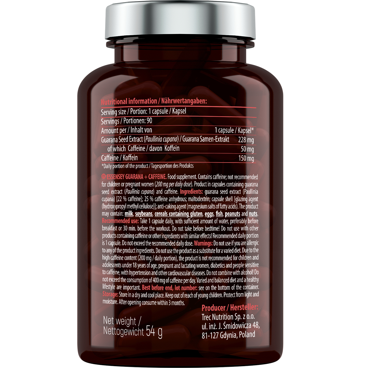 Essensey Guarana + Caffeine – 90 Kapseln