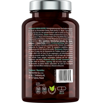 Essensey Korean Ginseng 500 mg – 90 Kapseln