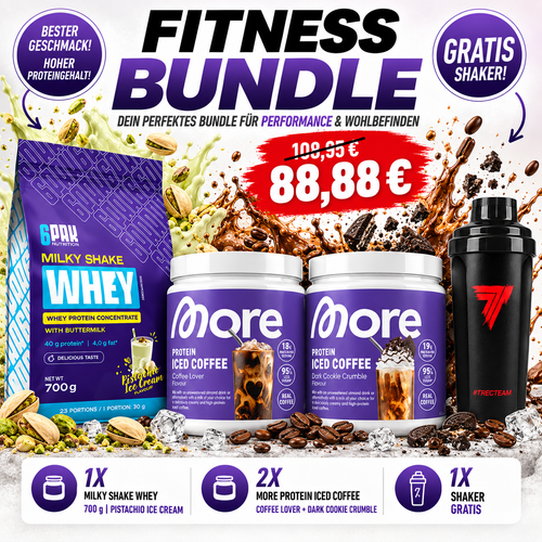 Fitness Bundle – Milky Shake Whey + More Protein Iced Coffee + Chunky Flavour