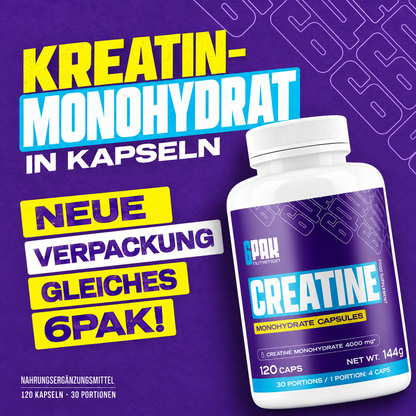 6PAK Creatine caps 120 Kapseln